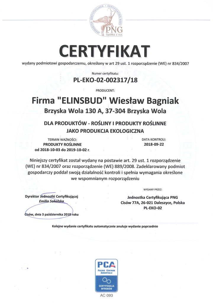 certyfikat borowka2018
